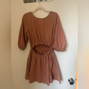 Free people beach linen dress with cut out